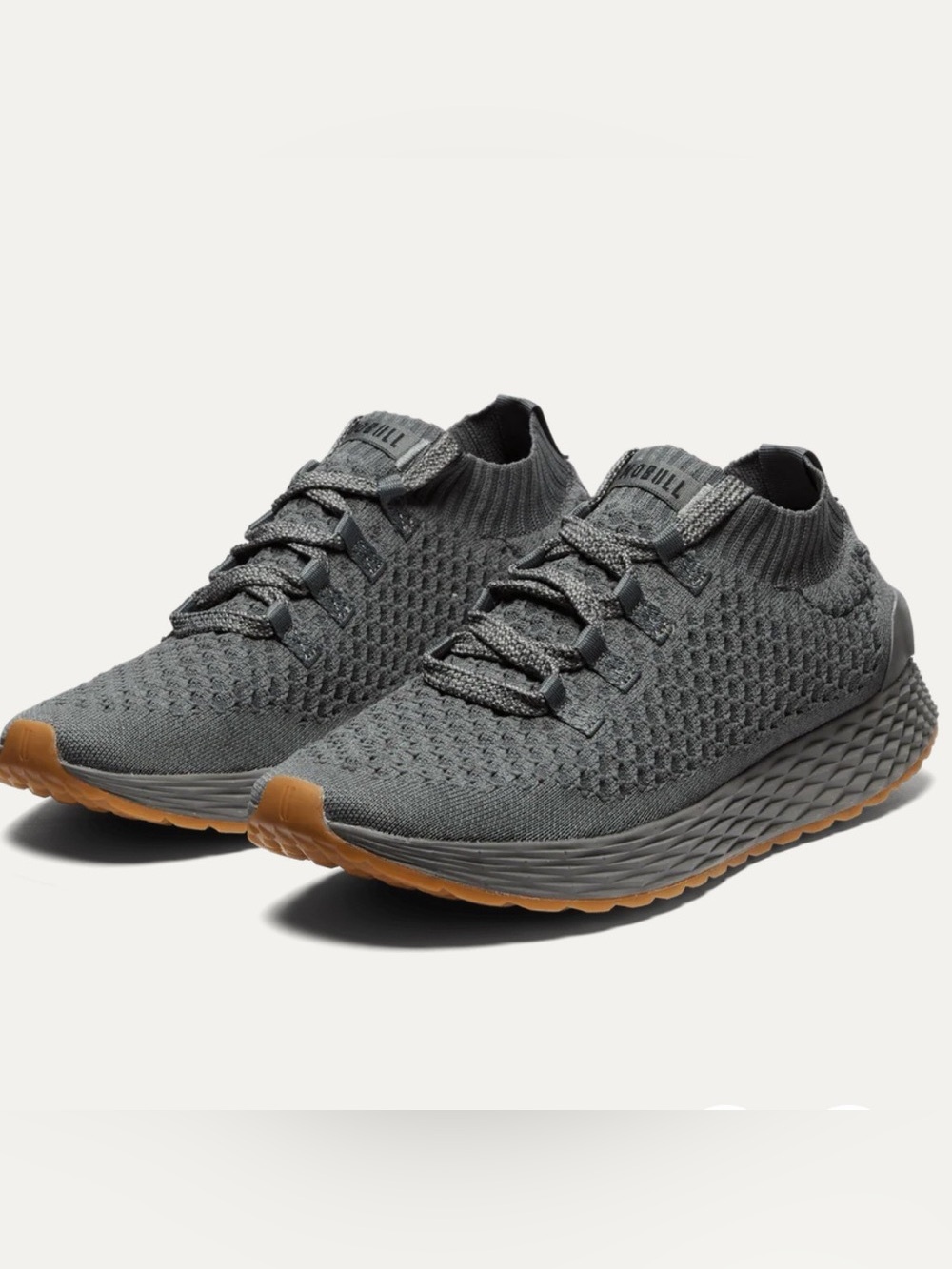 NOBULL Gray Diamond Knit Runner Shoes